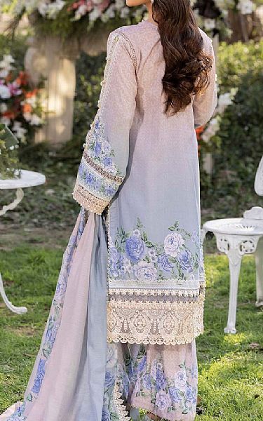 Adans Libas Grey/Lilac Lawn Suit | Pakistani Lawn Dress in USA- Image 2
