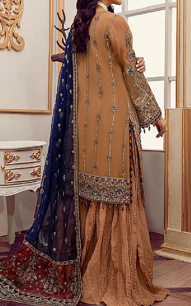 Fawn Chiffon Suit | Pakistani Dresses in USA