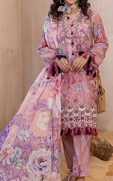 Adans Libas Tea Pink Lawn Suit | Pakistani Lawn Suits- Image 1