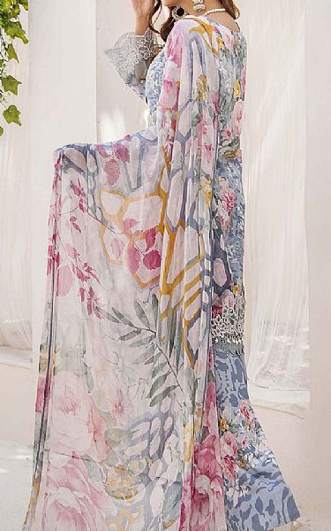 Adans Libas Cadet Grey Lawn Suit | Pakistani Lawn Dress in USA- Image 2