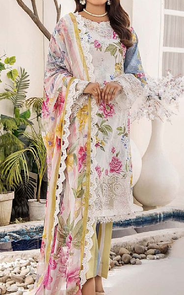 Adans Libas Off-white Lawn Suit | Pakistani Lawn Dress in USA- Image 1