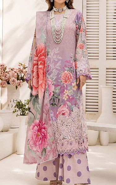 Adans Libas Lilac Lawn Suit | Pakistani Lawn Dress in USA- Image 1