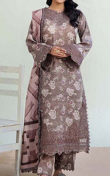 Adans Libas Dusty Grey Lawn Suit | Pakistani Lawn Dress in USA- Image 1