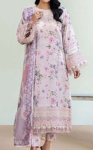 Adans Libas Pale Pink Lawn Suit | Pakistani Lawn Dress in USA- Image 1