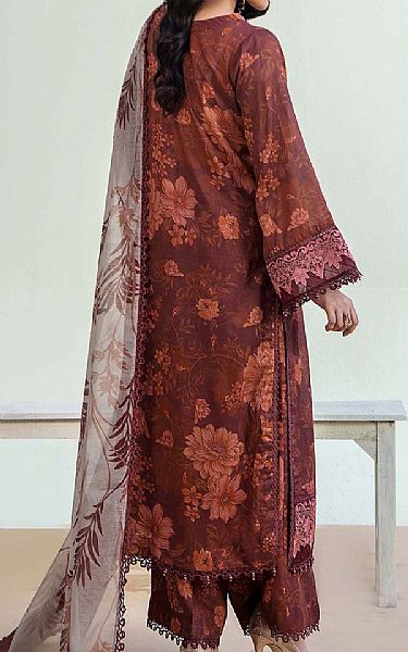 Adans Libas Wine Lawn Suit | Pakistani Lawn Dress in USA- Image 2