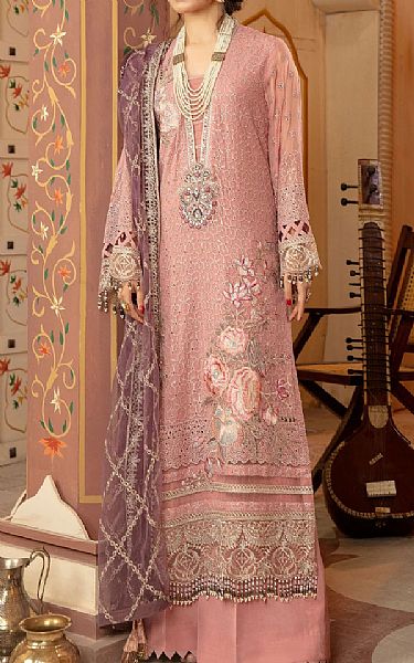 Adans Libas Baby Pink Chiffon Suit | Pakistani Dresses in USA- Image 1