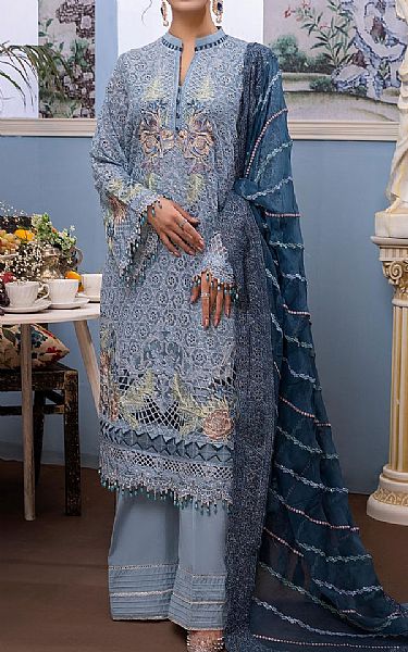 Adans Libas Baby Blue Chiffon Suit | Pakistani Dresses in USA- Image 1