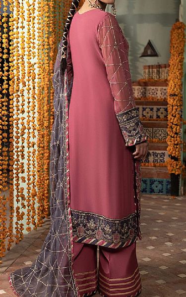 Adans Libas Light Carmine Pink Chiffon Suit | Pakistani Embroidered Chiffon Dresses USA- Image 2