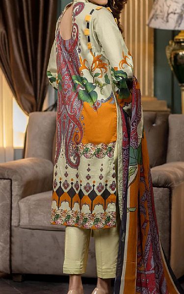 Adans Libas Cream Lawn Suit | Pakistani Dresses in USA- Image 2