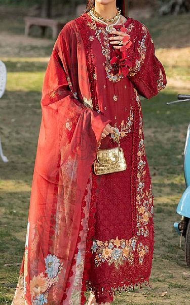 Adans Libas Scarlet Lawn Suit | Pakistani Lawn Dress in USA- Image 1