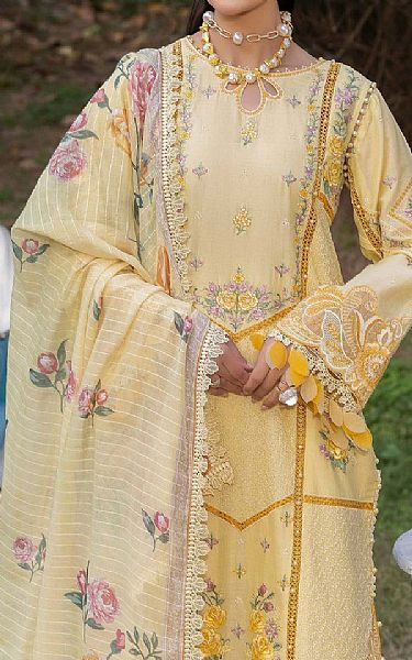 Adans Libas Yellow Lawn Suit | Pakistani Lawn Dress in USA- Image 2