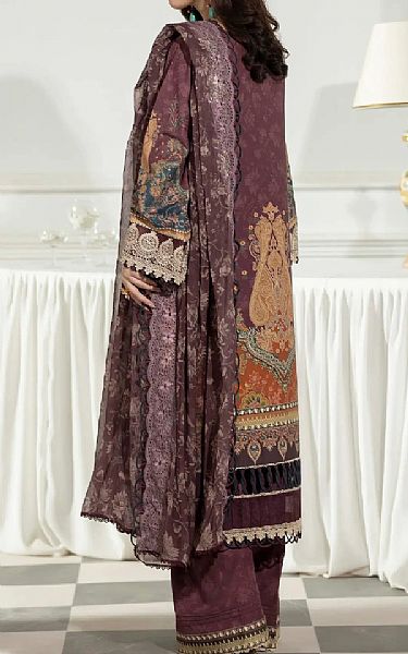 Adans Libas Wine Slub Suit | Pakistani Winter Dresses in USA- Image 2