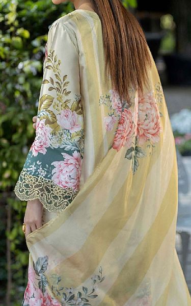 Adans Libas Pistachio Silk Suit | Pakistani Embroidered Chiffon Dresses USA- Image 2
