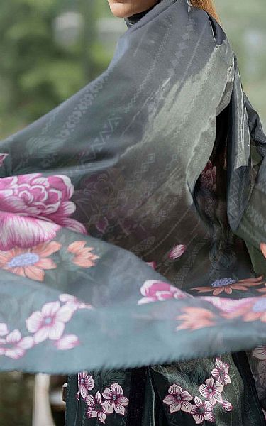 Adans Libas Black Silk Suit | Pakistani Embroidered Chiffon Dresses USA- Image 2