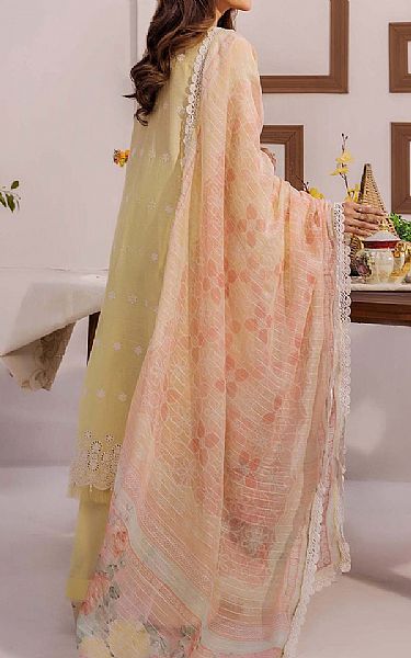 Adans Libas Pale Yellow Lawn Suit | Pakistani Lawn Dress in USA- Image 2