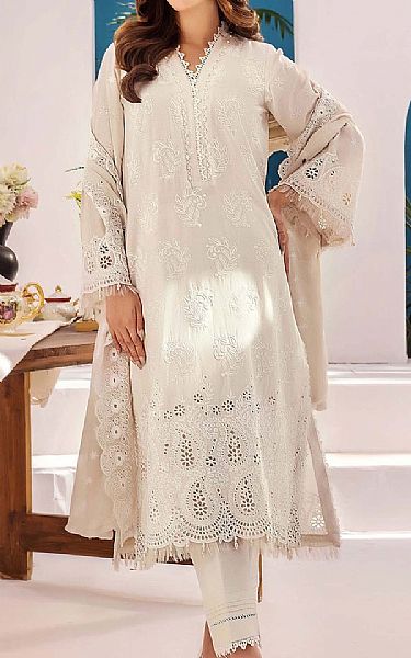 Adans Libas Off White Lawn Suit | Pakistani Lawn Dress in USA- Image 1