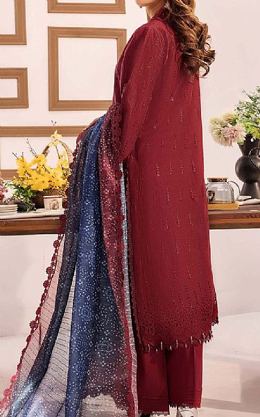 Adans Libas Falu Red Lawn Suit | Pakistani Lawn Dress in USA- Image 2