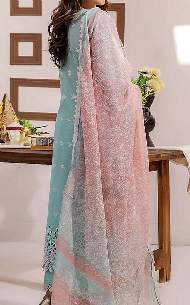 Adans Libas Pale Aqua Lawn Suit | Pakistani Lawn Dress in USA- Image 2