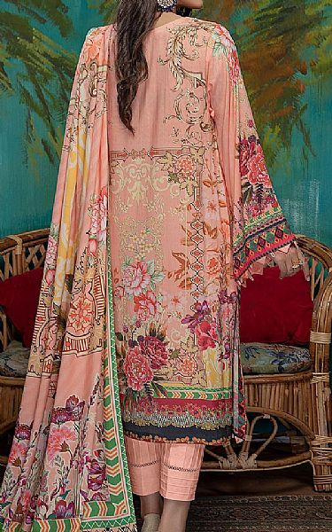 Adans Libas Peach Linen Suit | Pakistani Dresses in USA- Image 2