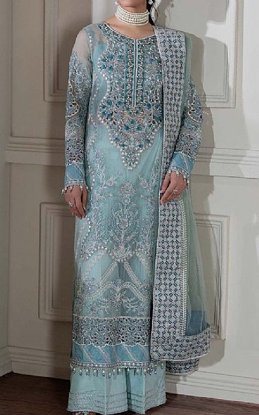 Adans Libas Summer Green Chiffon Suit | Pakistani Embroidered Chiffon Dresses USA- Image 1