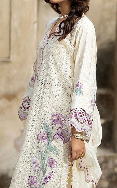 Adans Libas Off-white Lawn Suit | Pakistani Lawn Dress in USA- Image 2