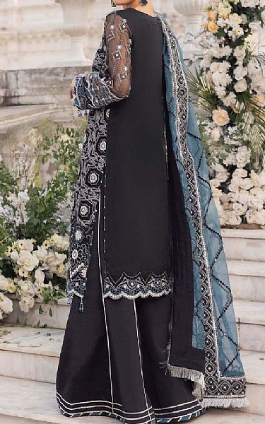 Adans Libas Black Organza Suit | Pakistani Embroidered Chiffon Dresses USA- Image 2