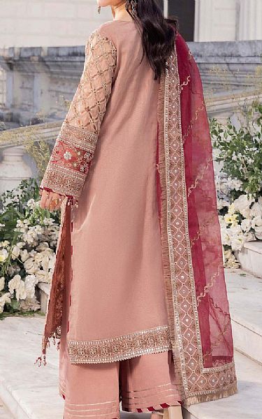 Adans Libas Oriental Pink Organza Suit | Pakistani Embroidered Chiffon Dresses USA- Image 2