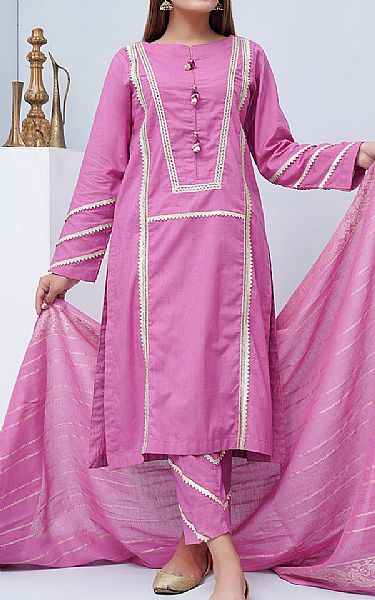 Afifa Iftikhar Hot Pink Cotton Suit | Pakistani Pret Wear Clothing by Afifa Iftikhar- Image 1
