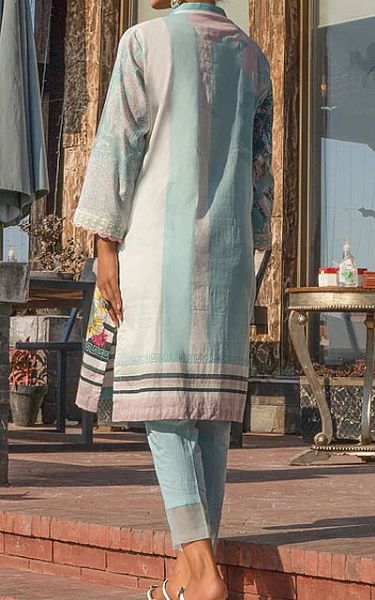 Afifa Iftikhar Sky Blue Lawn Kurti | Pakistani Lawn Suits- Image 2