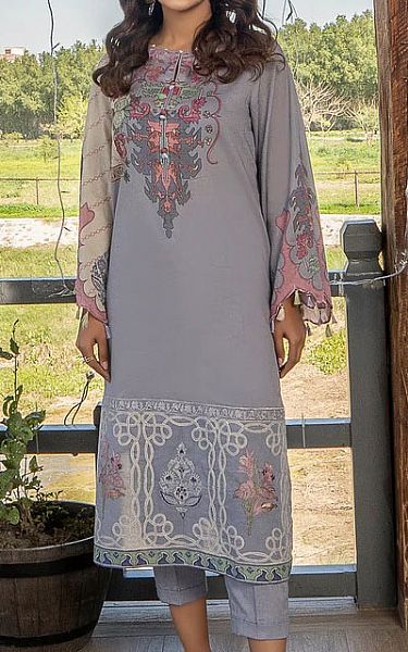 Afifa Iftikhar Lilac Lawn Kurti | Pakistani Lawn Suits- Image 1