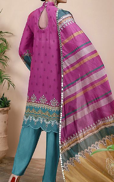 Afifa Iftikhar Magenta Grip Suit | Pakistani Embroidered Chiffon Dresses- Image 2