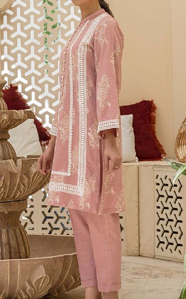 Tea Pink Khaddar Suit (2 Pcs) | Pakistani Pret Wear Clothing by Afifa Iftikhar