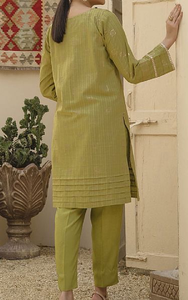 Afifa Iftikhar Apple Green Khaddar Kurti | Pakistani Pret Wear Clothing by Afifa Iftikhar- Image 2