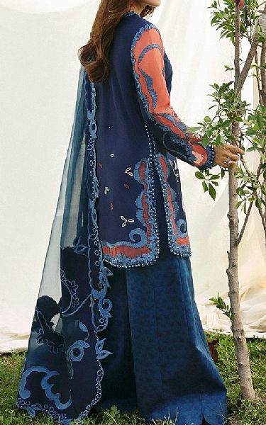 Afrozeh Navy Blue Lawn Suit | Pakistani Lawn Dress in USA- Image 2