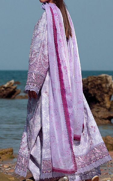 Afrozeh Lavender Lawn Suit | Pakistani Lawn Dress in USA- Image 2