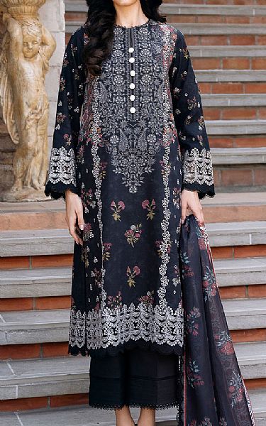 Afrozeh Black Lawn Suit | Pakistani Lawn Dress in USA- Image 1