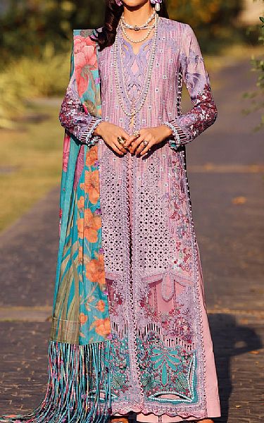 Afrozeh Lilac Lawn Suit | Pakistani Lawn Dress in USA- Image 1