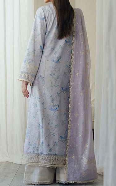 Afrozeh Lavender Lawn Suit | Pakistani Lawn Dress in USA- Image 2