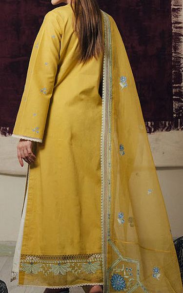 Afrozeh Mustard Lawn Suit | Pakistani Lawn Dress in USA- Image 2