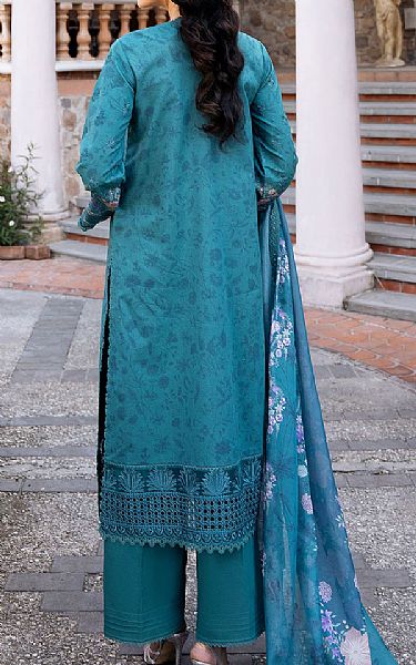 Afrozeh Teal Lawn Suit | Pakistani Lawn Dress in USA- Image 2