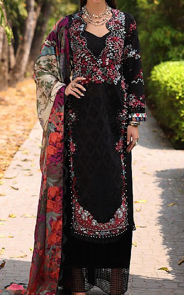 Afrozeh Black Lawn Suit | Pakistani Lawn Dress in USA- Image 1