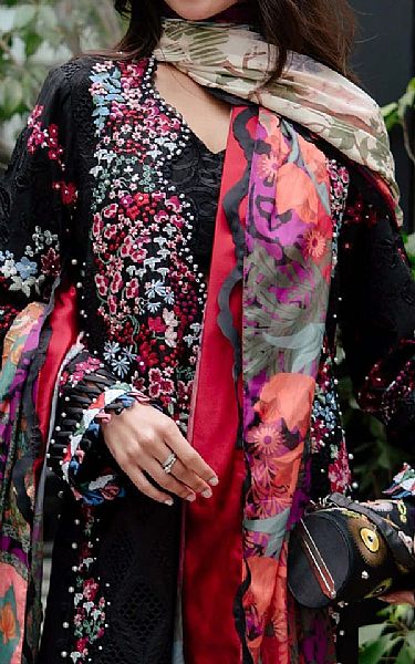 Afrozeh Black Lawn Suit | Pakistani Lawn Dress in USA- Image 2