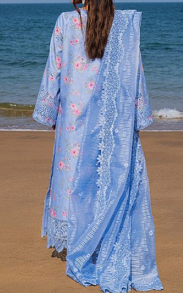 Afrozeh Carolina Blue Lawn Suit | Pakistani Lawn Dress in USA- Image 2