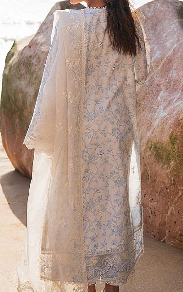 Afrozeh Off White Lawn Suit | Pakistani Lawn Dress in USA- Image 2