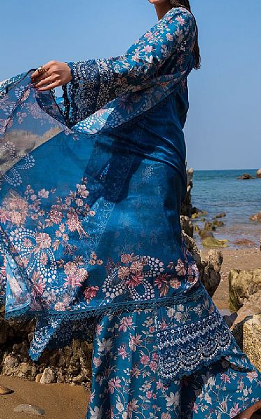 Afrozeh Venice Blue Lawn Suit | Pakistani Lawn Dress in USA- Image 2