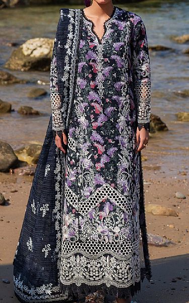 Afrozeh Black Lawn Suit | Pakistani Lawn Dress in USA- Image 1