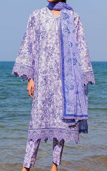 Afrozeh Lilac Lawn Suit | Pakistani Lawn Dress in USA- Image 1