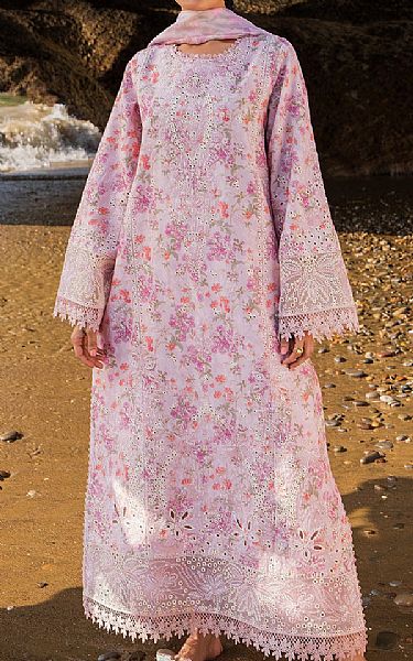 Afrozeh Baby Pink Lawn Suit | Pakistani Lawn Dress in USA- Image 1