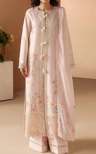 Afrozeh Pale Pink Lawn Suit | Pakistani Lawn Dress in USA- Image 1