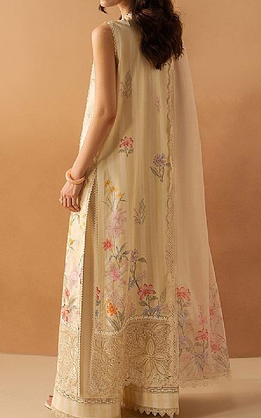 Afrozeh Cream Lawn Suit | Pakistani Lawn Dress in USA- Image 2